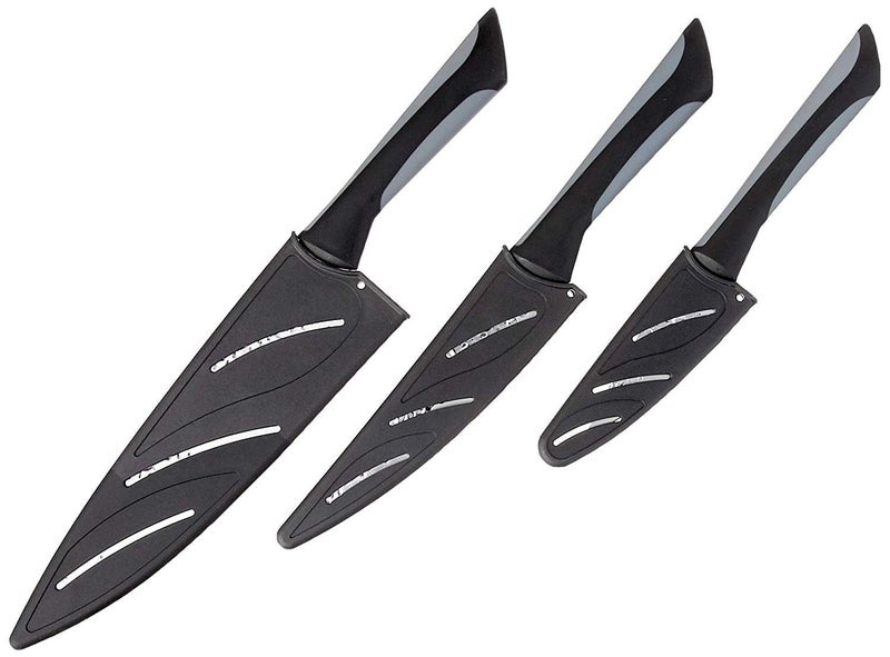 kai PRO Luna 3 Piece Starter Knife Set, Kitchen Knife Set, Includes 8" Chef's Knife, 3.5" Paring Knife, and 6" Utility Knife, Hand-Sharpened Japanese Kitchen Knives,Silver - Image 2